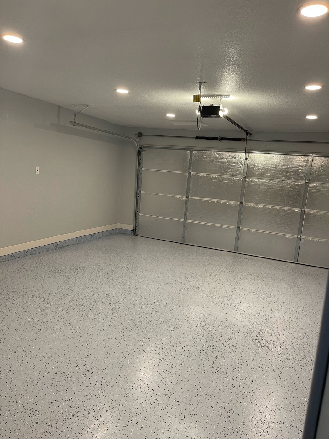 Finished garage floor and walls